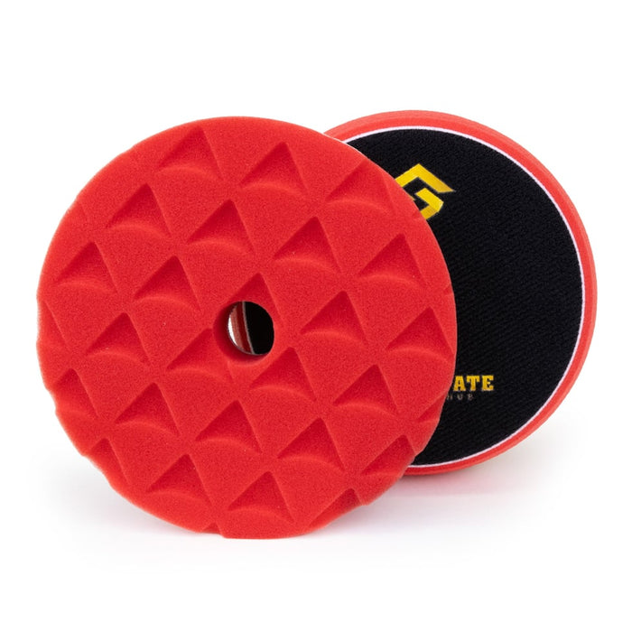 Purpose-Built Detail 5 inch diamond foam light finishing pad in red