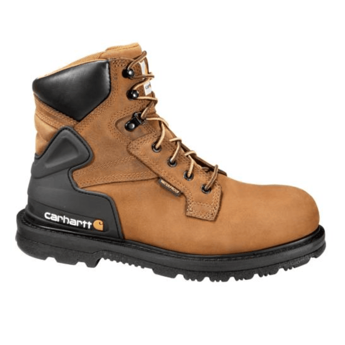 Carhartt 6-inch Bison harness work boot in brown leather, wide widths available