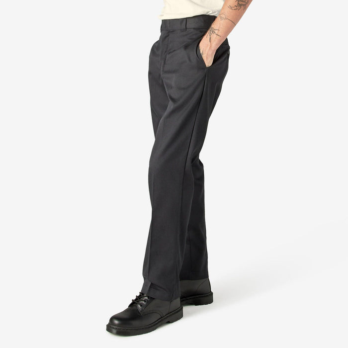 Dickies 874 FLEX black work pant, alternate view of the waistband and belt loops