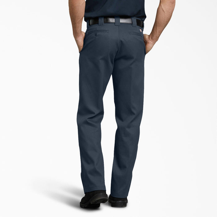 Back view of the Dickies 874 FLEX work pant in dark navy showing the back pockets