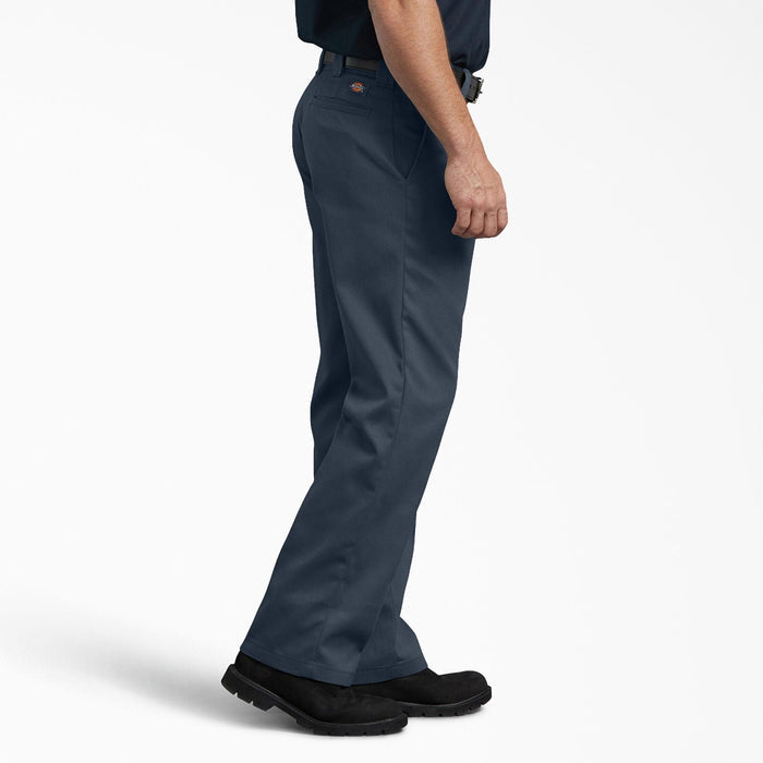 Dickies 874 FLEX dark navy work pant, alternate view of the waistband and belt loops