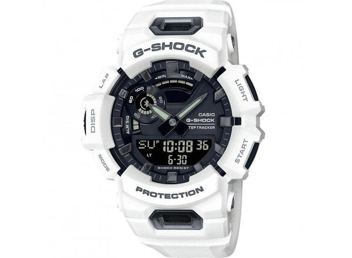 G-Shock GBA-900 Power Trainer analog digital watch in white with resin strap