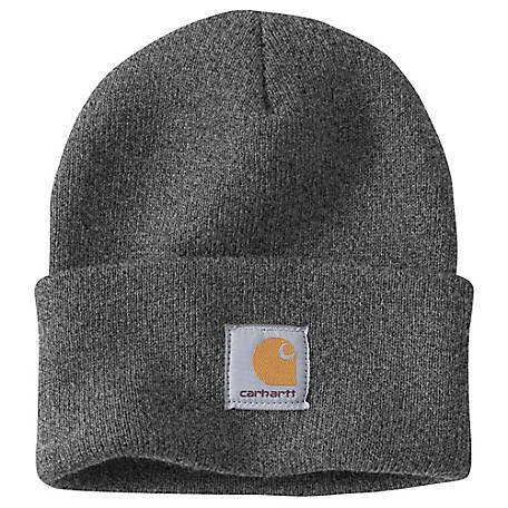 Carhartt A18 knit cuffed beanie in coal heather acrylic knit