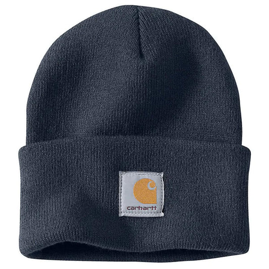 Carhartt A18 knit cuffed beanie in navy acrylic knit