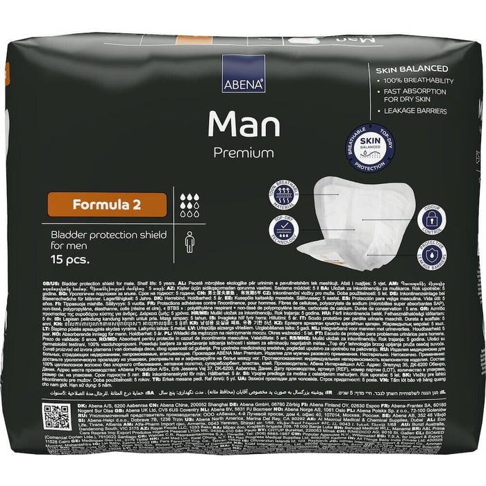 Lifestyle image of Abena Man Premium Incontinence Pads being used in a real-life setting.