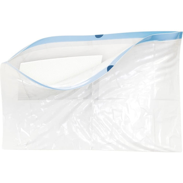 Abena Commode Liners-Pack of 20 positioned in a home environment such as a bedroom or bathroom, demonstrating its discreet appearance.