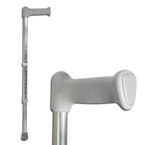 Adjustable Walking Stick walking stick in use by a person, demonstrating balance and support.