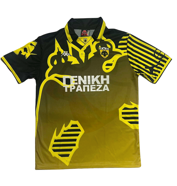 AEK Athens Shirt 1997-1999 Home - Retro Jerseys, φανέλα αεκ