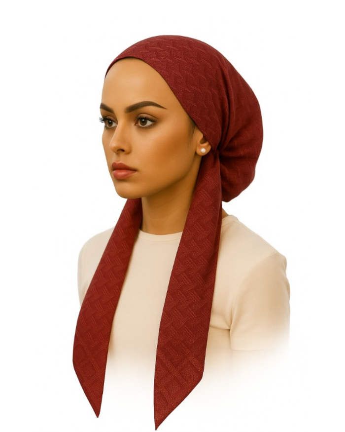 Ahead P2817 Burgundy Optix Classic Fit Pre-Tied Bandanna Myselflingerie.com
