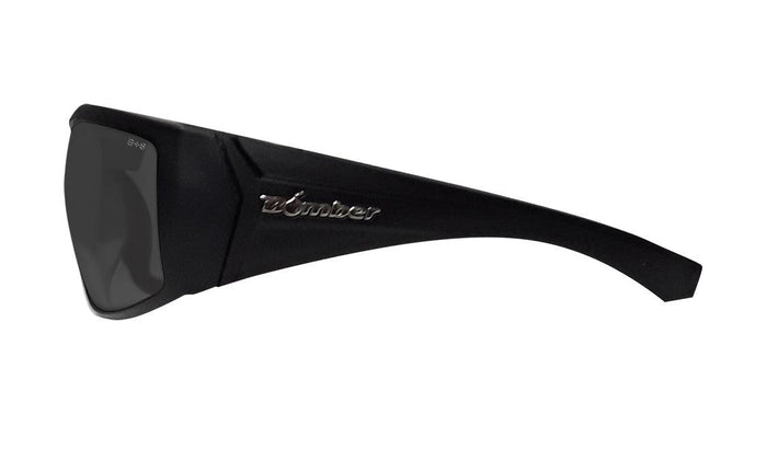 Bomber Ahi Bomb Z87+ safety sunglasses with the included head strap attached
