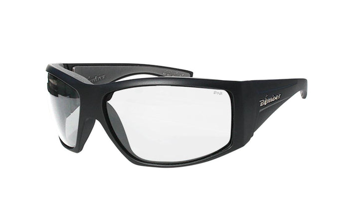 Bomber Ahi ANSI Z87 safety glasses with clear impact resistant lens and floating frame