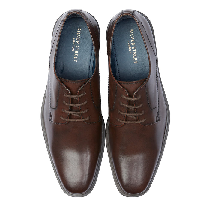 Albury Leather Derby Shoes - Brown