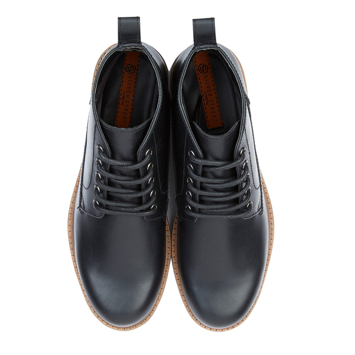 Alderman Leather Lace up Boots - Black
