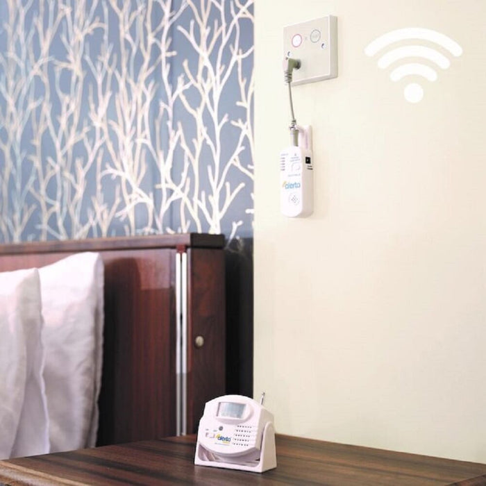 Close-up of a feature of Alerta Wireless Motion Detector.