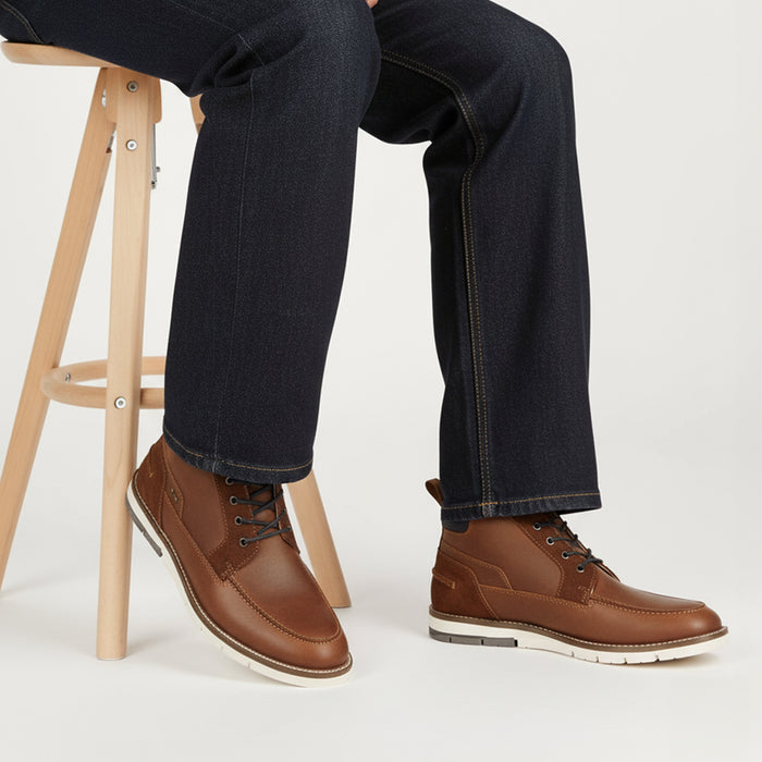 Algate Leather Lace up Boots - Tan