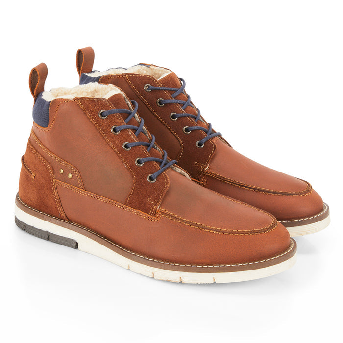 Algate Leather Lace up Boots - Tan