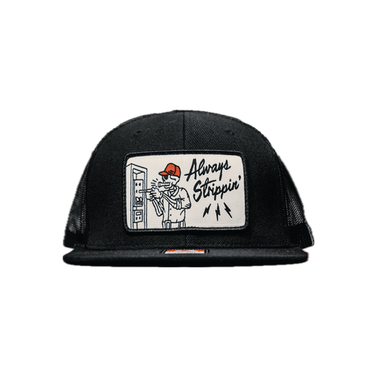 Trade Money Always Strippin meshback trucker hat in black