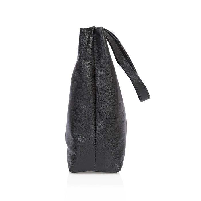 Amber Leather Tote Bags - Black