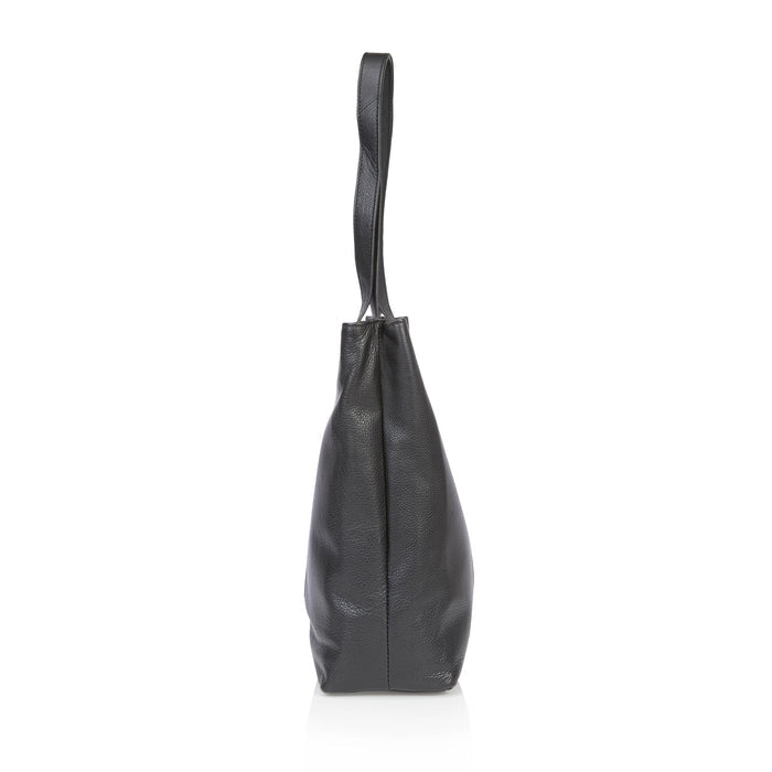 Amber Leather Tote Bags - Black