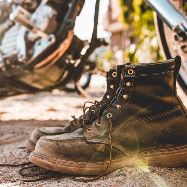 Thorogood American Heritage 6-inch black moc toe wedge boot, alternate product view