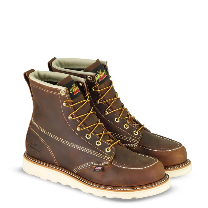 USA made Thorogood American Heritage 6-inch Trail Crazy Horse moc toe boot, wide widths available