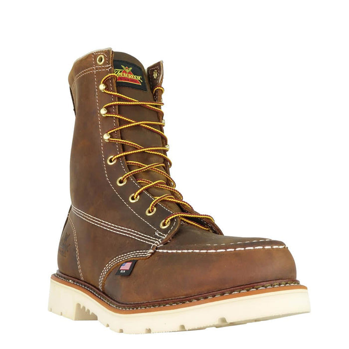 Thorogood American Heritage 8-inch moc toe steel toe work boot in full grain leather