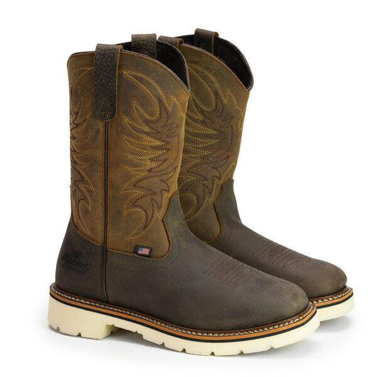 USA made Thorogood American Heritage 11-inch square toe wellington in Crazyhorse leather