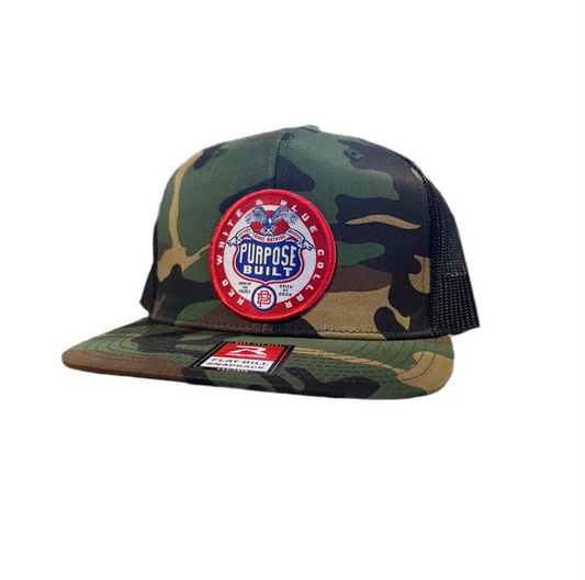 Purpose-Built American Hero hat in camo and black