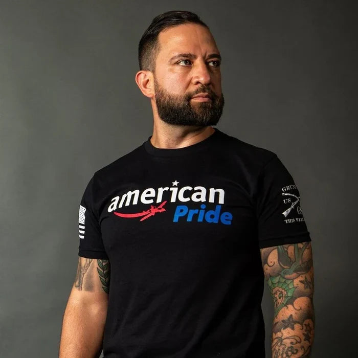 Grunt Style American Pride t-shirt in black, alternate product view