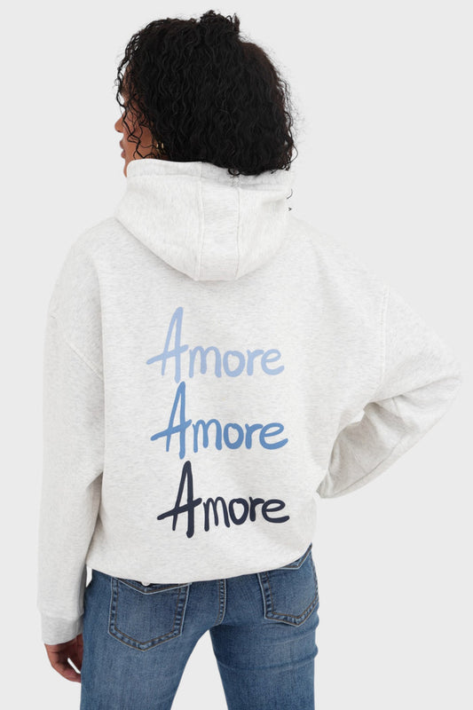 "Amore" hoodie grey
