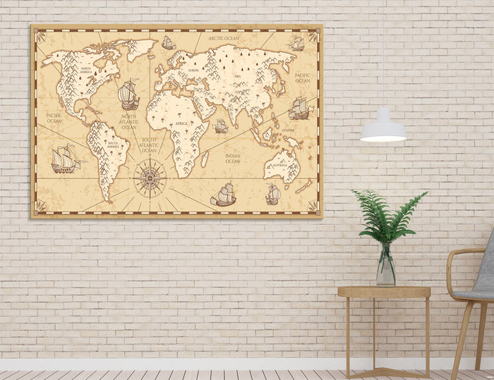 Antique Navigation Map Canvas Print #5009