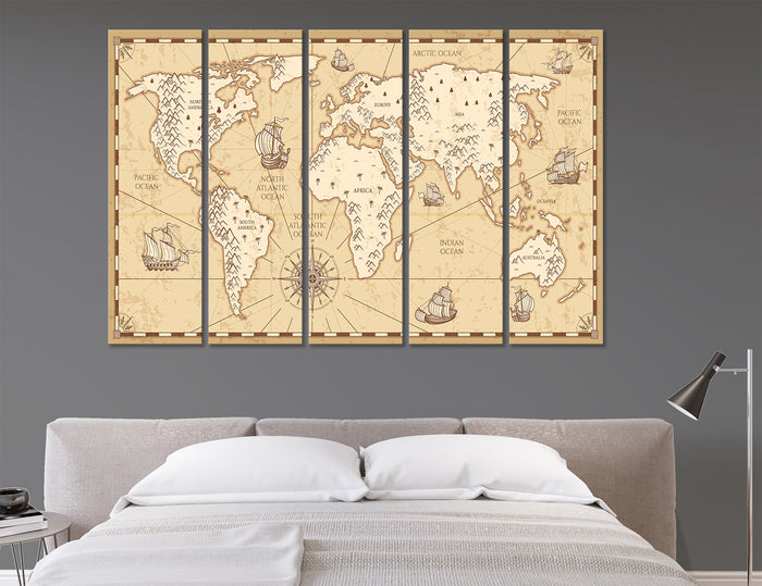 Antique Navigation Map Canvas Print #5009