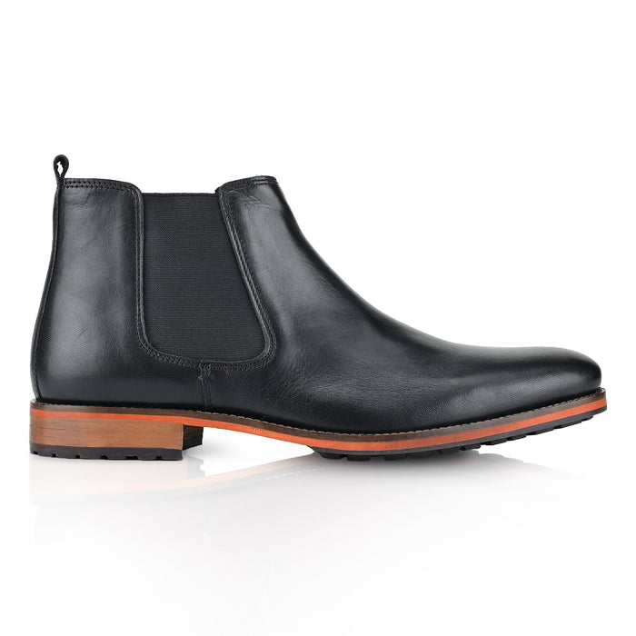 Argyll Leather Chelsea Boots - Black