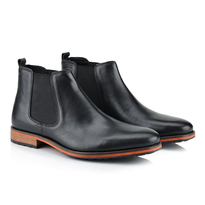 Argyll Leather Chelsea Boots - Black