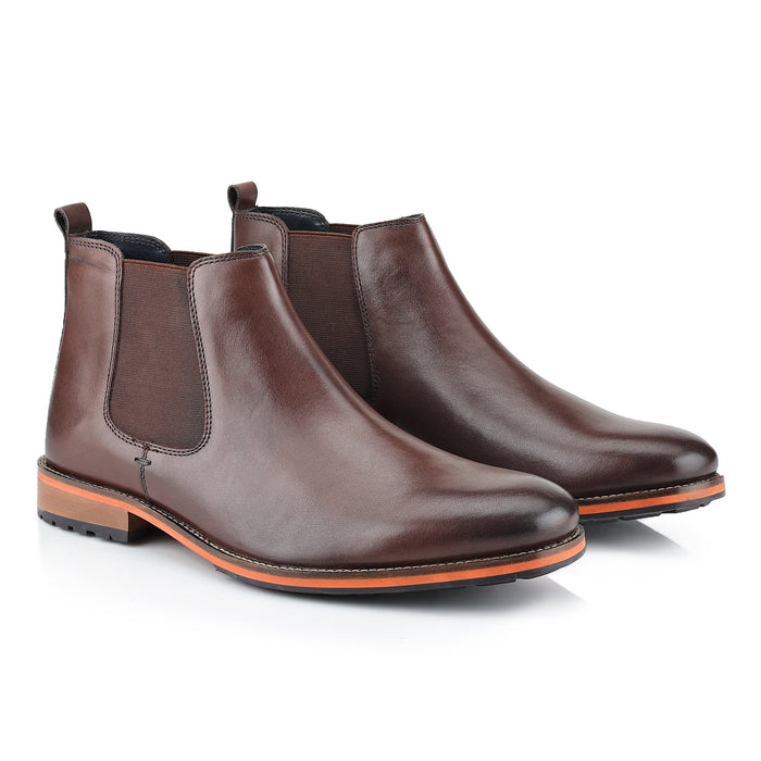 Argyll Leather Chelsea Boots - Brown