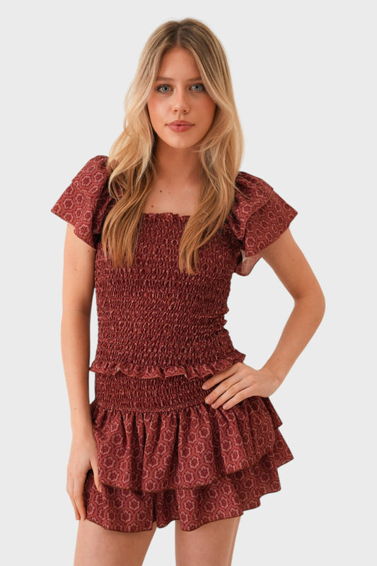 "Aruba" ruffle top