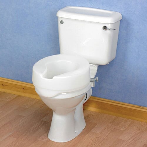 Image of Ashby Easyfit Raised Toilet Seat on a plain background.
