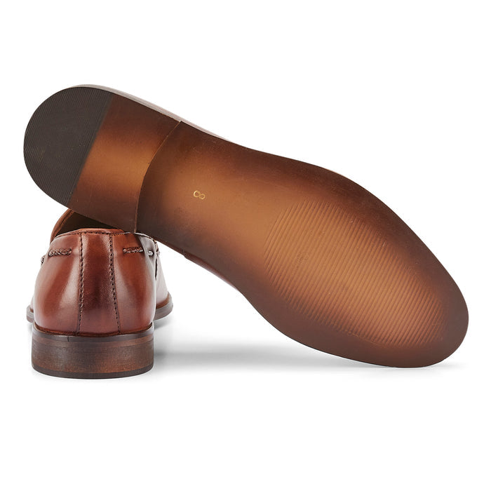 Ashford Leather Tassel Loafers - Tan