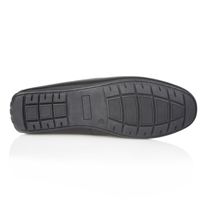 Austin Leather Driving Loafers - Black