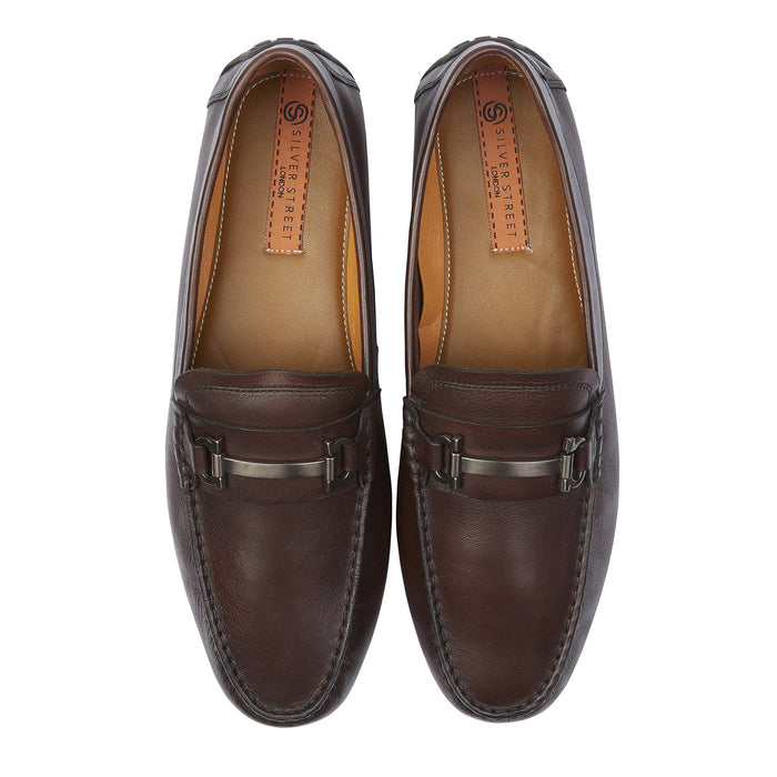 Austin Leather Driving Loafers - Brown