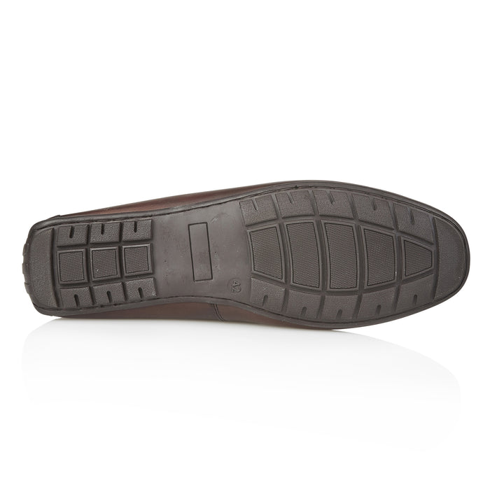 Austin Leather Driving Loafers - Brown