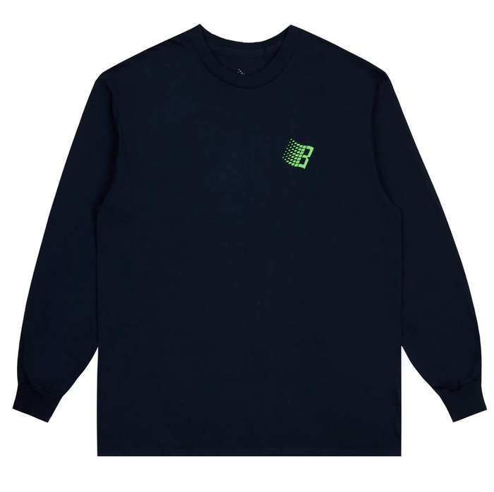 B Logo Longsleeve Tee (Navy)