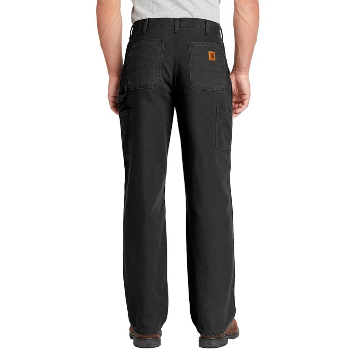 Carhartt black washed duck work dungaree, alternate view of the utility pockets