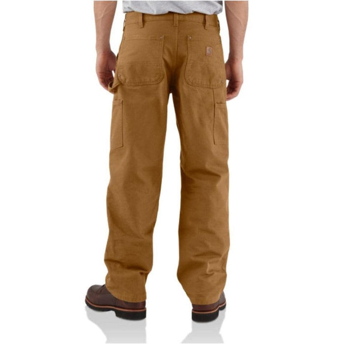 Carhartt double front washed duck dungaree in black, additional view of the hammer loop
