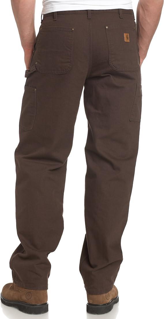 Carhartt washed duck double front dungaree in dark brown, additional view of the hammer loop