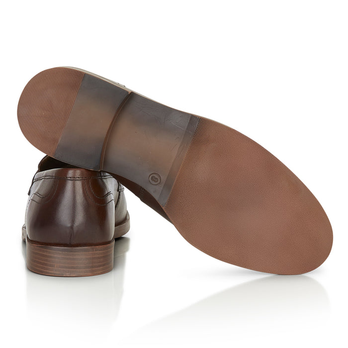Baden Leather Toecap Derby Shoes - Brown