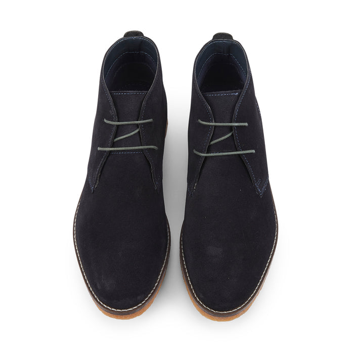 Barnaby Suede Leather Chukka Boots - Navy
