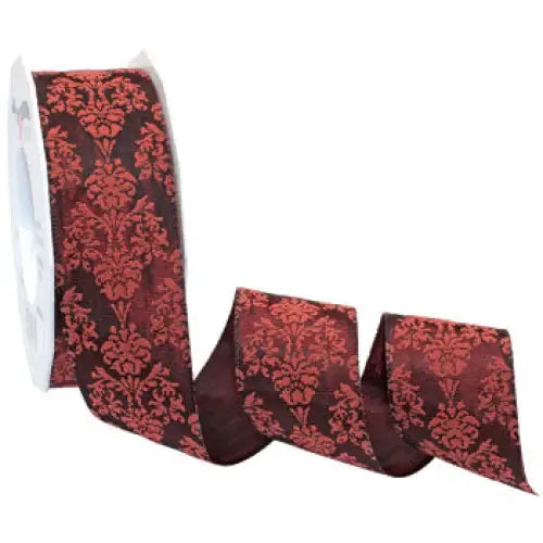 Baroque Floral Wired Ribbon - (Recycled)
