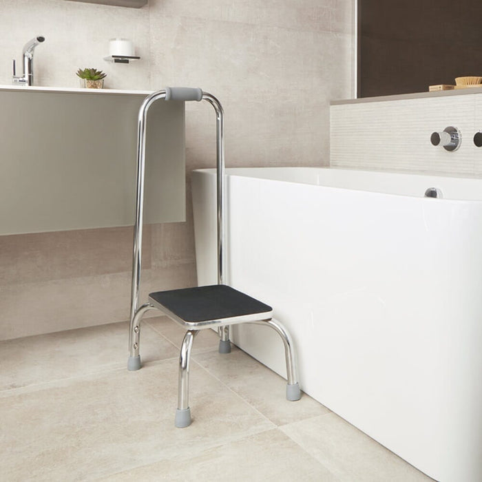 Bath Step Stool with Handrail