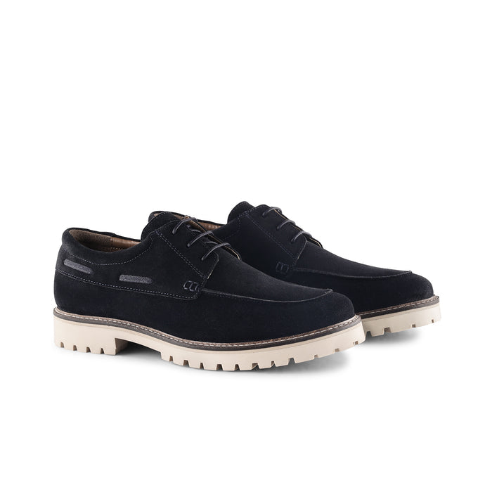 Beckenham Suede Casual Apron Front Shoes - Navy